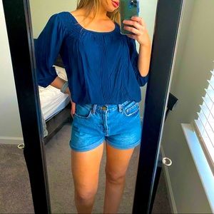 Adorable navy blue dress blouse